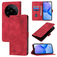 Skin Feel Embossed Leather Phone Case, For Xiaomi Redmi Note 13 4G Global, For Xiaomi Redmi K70E, For Xiaomi Poco X6 Pro, For Xiaomi 14 Ultra, For Xiaomi 14 Pro