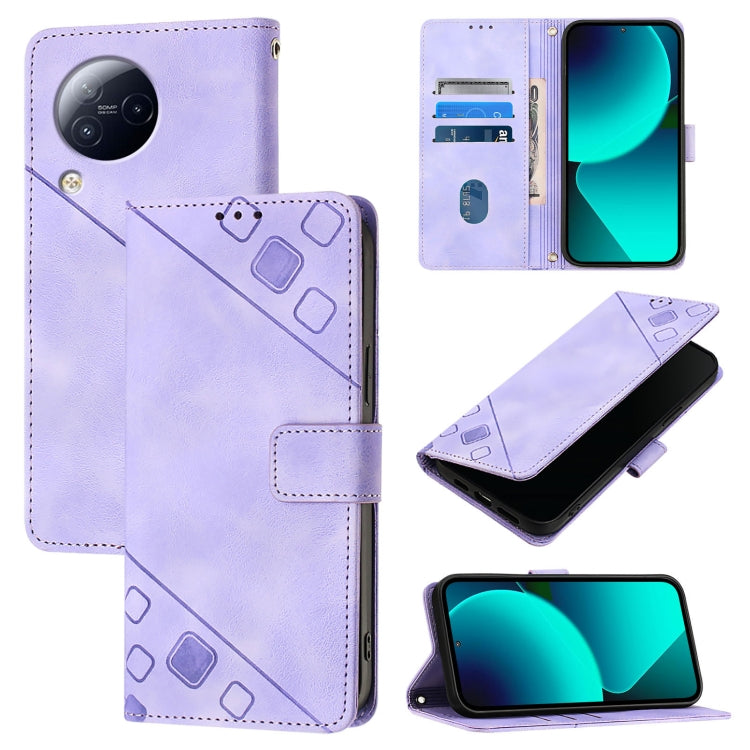 Skin Feel Embossed Leather Phone Case