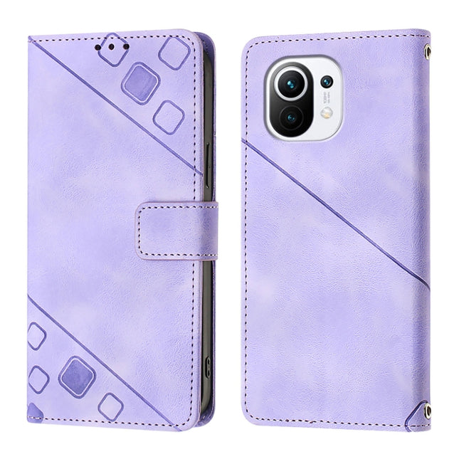 Skin Feel Embossed Leather Phone Case