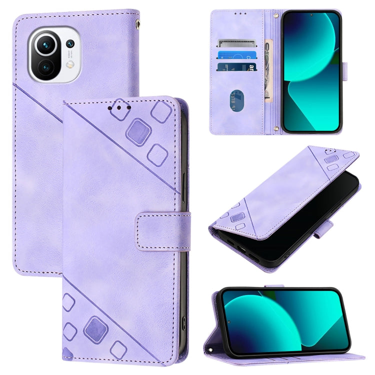 Skin Feel Embossed Leather Phone Case