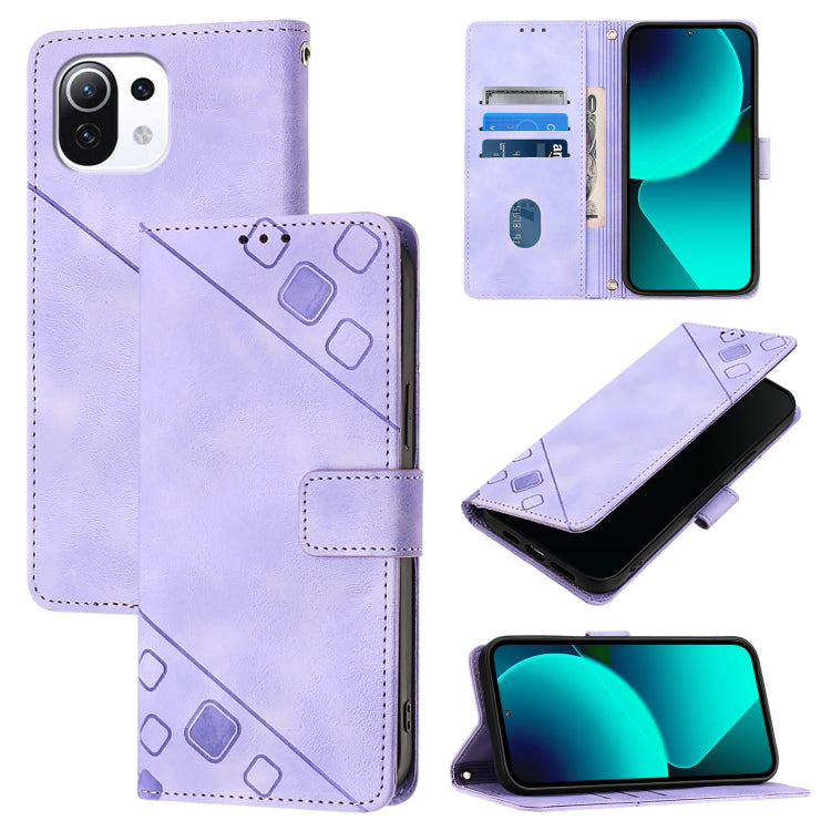 Skin Feel Embossed Leather Phone Case