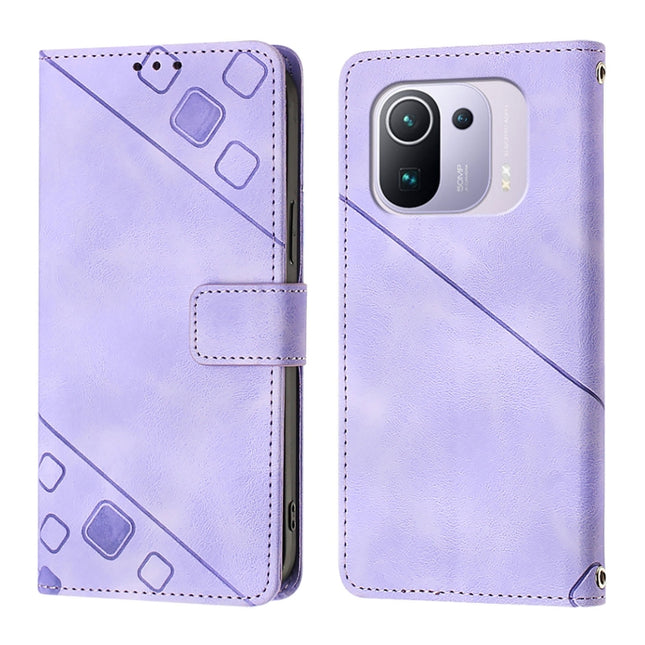 Skin Feel Embossed Leather Phone Case, For Xiaomi Mi 11 Pro, For Xiaomi Redmi Note 10 Pro 4G, For Xiaomi Poco M3 / Redmi 9 Power, For Xiaomi Redmi Note 9T Global
