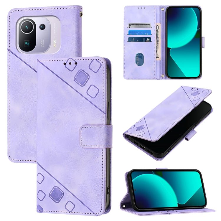 Skin Feel Embossed Leather Phone Case