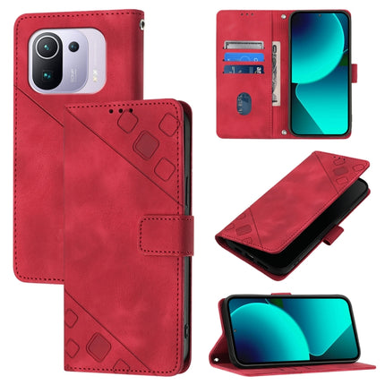 Skin Feel Embossed Leather Phone Case