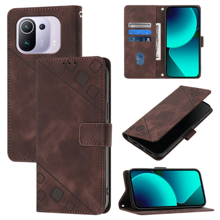 Skin Feel Embossed Leather Phone Case