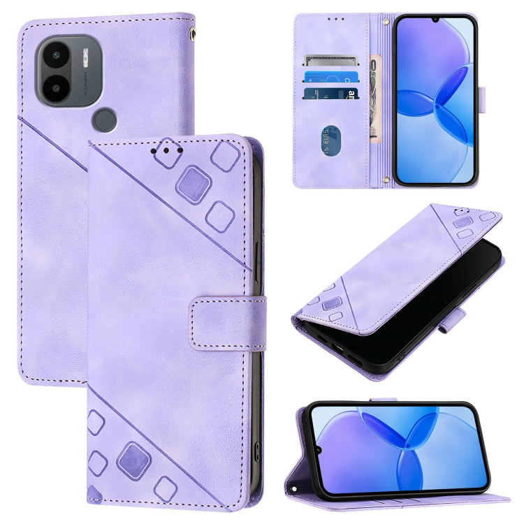 Skin Feel Embossed Leather Phone Case