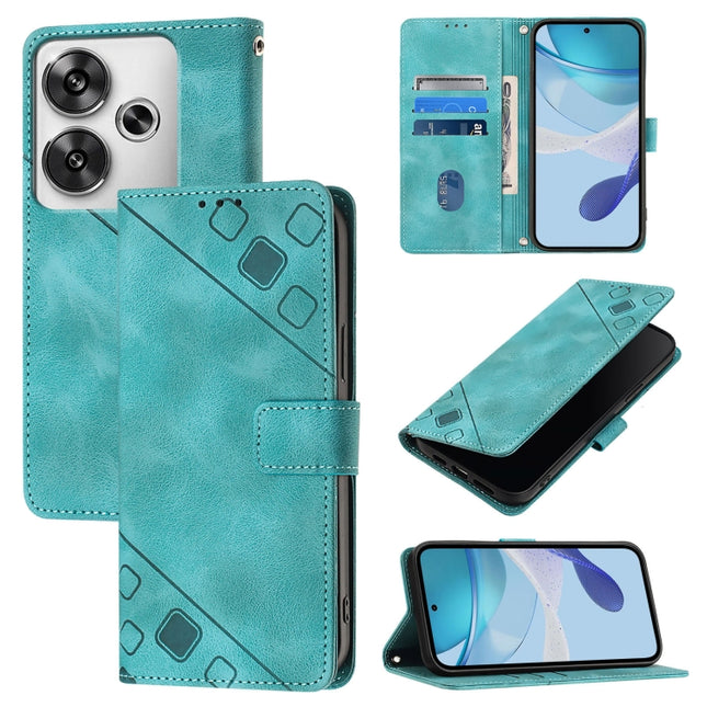 Skin Feel Embossed Leather Phone Case, For Xiaomi Poco F6, For Xiaomi Poco M6 Pro 4G, For Xiaomi Poco X6 Neo 5G Global, For Xiaomi Redmi A3