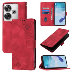 Skin Feel Embossed Leather Phone Case, For Xiaomi Poco F6, For Xiaomi Poco M6 Pro 4G, For Xiaomi Poco X6 Neo 5G Global, For Xiaomi Redmi A3, For Xiaomi Redmi Note 13 Pro 4G Global