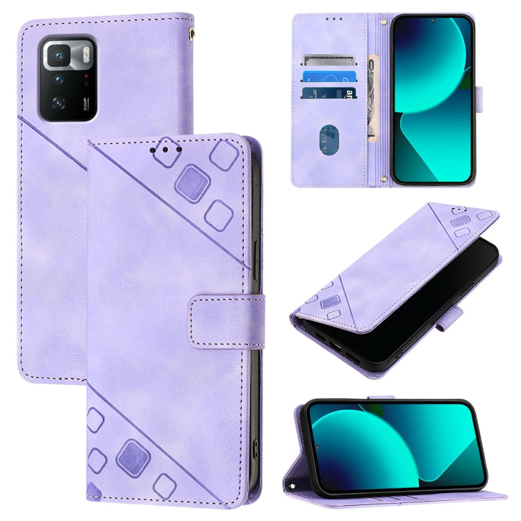 Skin Feel Embossed Leather Phone Case