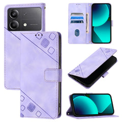 Skin Feel Embossed Leather Phone Case, For Xiaomi Poco F6, For Xiaomi Poco M6 Pro 4G, For Xiaomi Poco X6 Neo 5G Global, For Xiaomi Redmi A3, For Xiaomi Redmi Note 13 Pro 4G Global