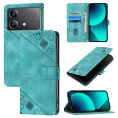 Skin Feel Embossed Leather Phone Case, For Xiaomi Poco F6, For Xiaomi Poco M6 Pro 4G, For Xiaomi Poco X6 Neo 5G Global, For Xiaomi Redmi A3, For Xiaomi Redmi Note 13 Pro 4G Global