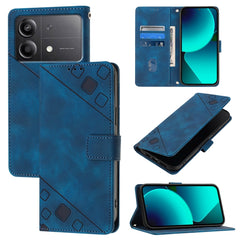 Skin Feel Embossed Leather Phone Case, For Xiaomi Poco F6, For Xiaomi Poco M6 Pro 4G, For Xiaomi Poco X6 Neo 5G Global, For Xiaomi Redmi A3, For Xiaomi Redmi Note 13 Pro 4G Global