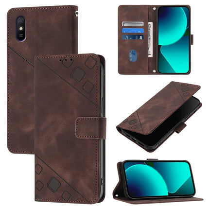 Skin Feel Embossed Leather Phone Case