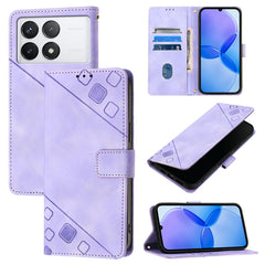 Skin Feel Embossed Leather Phone Case, For Xiaomi Poco M6 Pro 5G / Redmi 12 4G / 5G, For Xiaomi Redmi K70 / K70 Pro, For Xiaomi 13T, For Xiaomi Poco F5 5G/Redmi Note 12 Turbo, For Xiaomi Poco F5 Pro 5G/Redmi K60