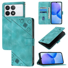 Skin Feel Embossed Leather Phone Case, For Xiaomi Poco M6 Pro 5G / Redmi 12 4G / 5G, For Xiaomi Redmi K70 / K70 Pro, For Xiaomi 13T, For Xiaomi Poco F5 5G/Redmi Note 12 Turbo, For Xiaomi Poco F5 Pro 5G/Redmi K60