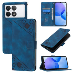 Skin Feel Embossed Leather Phone Case, For Xiaomi Poco M6 Pro 5G / Redmi 12 4G / 5G, For Xiaomi Redmi K70 / K70 Pro, For Xiaomi 13T, For Xiaomi Poco F5 5G/Redmi Note 12 Turbo, For Xiaomi Poco F5 Pro 5G/Redmi K60