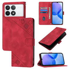 Skin Feel Embossed Leather Phone Case, For Xiaomi Poco M6 Pro 5G / Redmi 12 4G / 5G, For Xiaomi Redmi K70 / K70 Pro, For Xiaomi 13T, For Xiaomi Poco F5 5G/Redmi Note 12 Turbo, For Xiaomi Poco F5 Pro 5G/Redmi K60