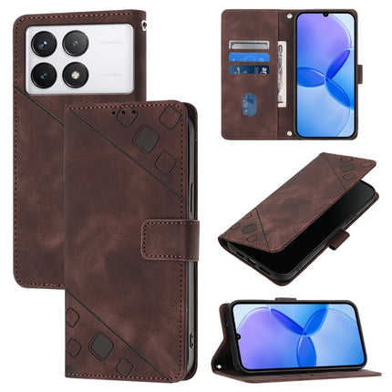 Skin Feel Embossed Leather Phone Case, For Xiaomi Redmi K70 / K70 Pro, For Xiaomi 13T, For Xiaomi Poco F5 5G/Redmi Note 12 Turbo, For Xiaomi Poco F5 Pro 5G/Redmi K60