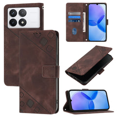 Skin Feel Embossed Leather Phone Case, For Xiaomi Poco M6 Pro 5G / Redmi 12 4G / 5G, For Xiaomi Redmi K70 / K70 Pro, For Xiaomi 13T, For Xiaomi Poco F5 5G/Redmi Note 12 Turbo, For Xiaomi Poco F5 Pro 5G/Redmi K60