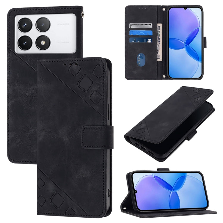 Skin Feel Embossed Leather Phone Case
