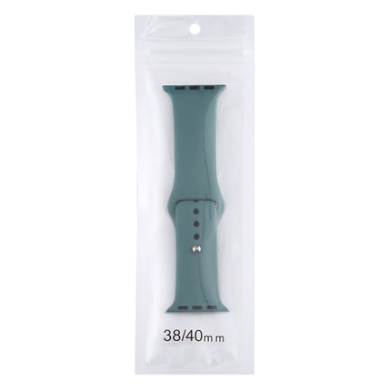 Silicone Watch Replacement Strap, Long Section (Men), For Apple Watch Series 8&7 41mm / SE 2&6&SE&5&4 40mm / 3&2&1 38mm