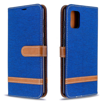 Denim Texture Horizontal Flip Leather Case with Holder & Card Slots & Wallet & Lanyard, For Samsung Galaxy A31