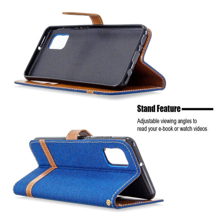 Denim Texture Horizontal Flip Leather Case with Holder & Card Slots & Wallet & Lanyard, For Samsung Galaxy A31