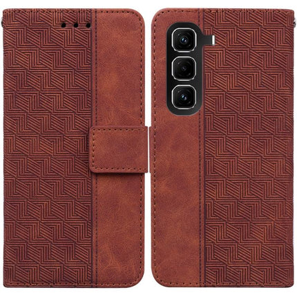 Geometric Embossed Leather Phone Case, For Infinix Note 50 Pro+, For Infinix Note 50 4G / Note 50 Pro 4G, For Infinix Hot 50 Pro 4G, For Infinix Hot 50i / Smart 9