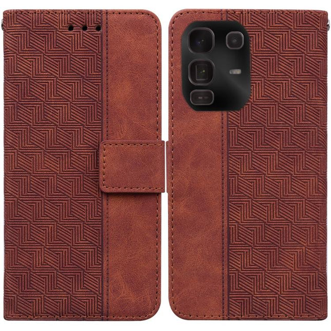 Geometric Embossed Leather Phone Case, For Infinix Note 50 Pro+, For Infinix Note 50 4G / Note 50 Pro 4G, For Infinix Hot 50 Pro 4G, For Infinix Hot 50i / Smart 9