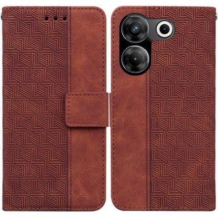 Geometric Embossed Leather Phone Case, For Tecno Camon 20 Pro 5G, For Tecno Pova 5, For Tecno Spark 10 5G, For Tecno Spark 10 Pro
