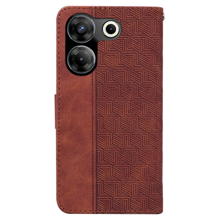 Geometric Embossed Leather Phone Case, For Tecno Camon 20 Pro 5G, For Tecno Pova 5, For Tecno Spark 10 5G, For Tecno Spark 10 Pro