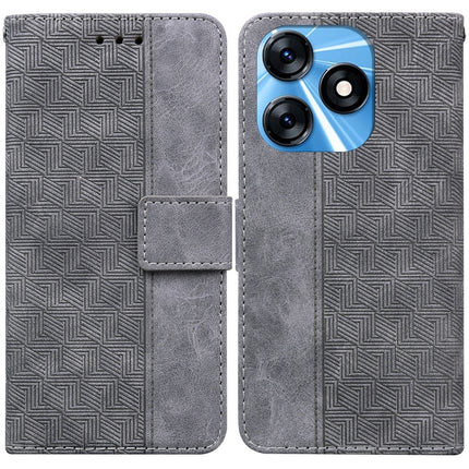 Geometric Embossed Leather Phone Case, For Tecno Spark 10 / Spark 10C
