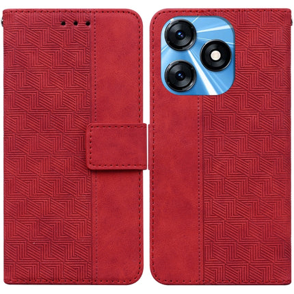 Geometric Embossed Leather Phone Case, For Tecno Spark 10 / Spark 10C