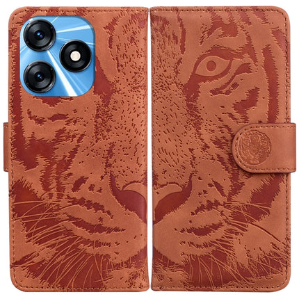 Tiger Embossing Pattern Flip Leather Phone Case, For Tecno Spark 10 / Spark 10C