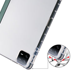 3-fold Clear TPU Smart Leather Tablet Case with Pen Slot, For Xiaomi Pad 6 / 6 Pro