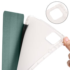 3-fold Clear TPU Smart Leather Tablet Case with Pen Slot, For Xiaomi Pad 6 / 6 Pro