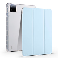 3-fold Clear TPU Smart Leather Tablet Case with Pen Slot, For Xiaomi Pad 6 Max 14, For Xiaomi Pad 6 / 6 Pro