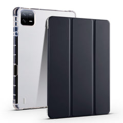 3-fold Clear TPU Smart Leather Tablet Case with Pen Slot, For Xiaomi Pad 6 Max 14, For Xiaomi Pad 6 / 6 Pro