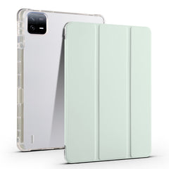 3-fold Clear TPU Smart Leather Tablet Case with Pen Slot, For Xiaomi Pad 6 Max 14, For Xiaomi Pad 6 / 6 Pro