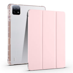 3-fold Clear TPU Smart Leather Tablet Case with Pen Slot, For Xiaomi Pad 6 Max 14, For Xiaomi Pad 6 / 6 Pro