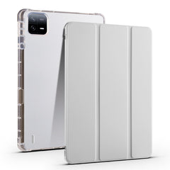 3-fold Clear TPU Smart Leather Tablet Case with Pen Slot, For Xiaomi Pad 6 Max 14, For Xiaomi Pad 6 / 6 Pro