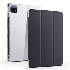 3-fold Clear TPU Smart Leather Tablet Case with Pen Slot, For Xiaomi Pad 6 Max 14, For Xiaomi Pad 6 / 6 Pro