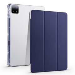 3-fold Clear TPU Smart Leather Tablet Case with Pen Slot, For Xiaomi Pad 6 Max 14, For Xiaomi Pad 6 / 6 Pro