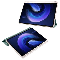 3-fold Clear TPU Smart Leather Tablet Case with Pen Slot, For Xiaomi Pad 6S Pro, For Xiaomi Pad 6 Max 14