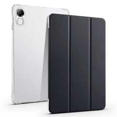 3-fold Clear TPU Smart Leather Tablet Case with Pen Slot, For Xiaomi Pad 7 / 7 Pro, For Xiaomi Redmi Pad Pro 12.1