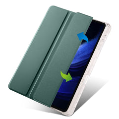 3-fold Clear TPU Smart Leather Tablet Case with Pen Slot, For Xiaomi Pad 7 / 7 Pro, For Xiaomi Redmi Pad Pro 12.1