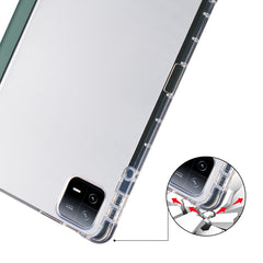 3-fold Clear TPU Smart Leather Tablet Case with Pen Slot, For Xiaomi Pad 7 / 7 Pro, For Xiaomi Redmi Pad Pro 12.1