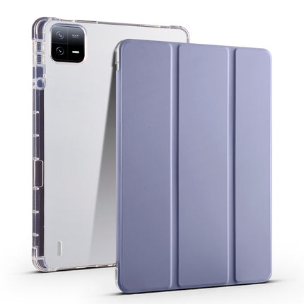 3-fold Clear TPU Smart Leather Tablet Case with Pen Slot, For Xiaomi Pad 7 / 7 Pro, For Xiaomi Redmi Pad Pro 12.1