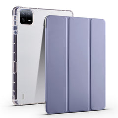 3-fold Clear TPU Smart Leather Tablet Case with Pen Slot, For Xiaomi Pad 7 / 7 Pro, For Xiaomi Redmi Pad Pro 12.1