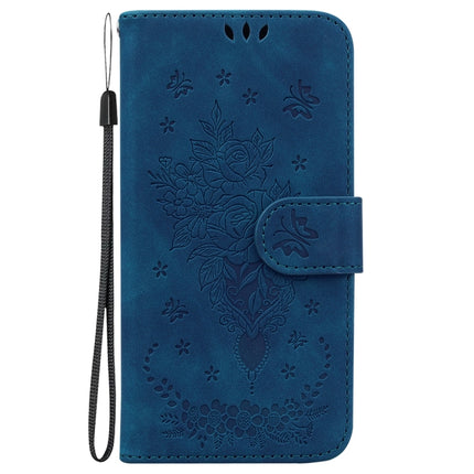 Butterfly Rose Embossed Leather Phone Case, For Tecno Camon 20 Pro 4G, For Tecno Pova 5, For Tecno Spark 10 5G, For Tecno Spark 10 Pro